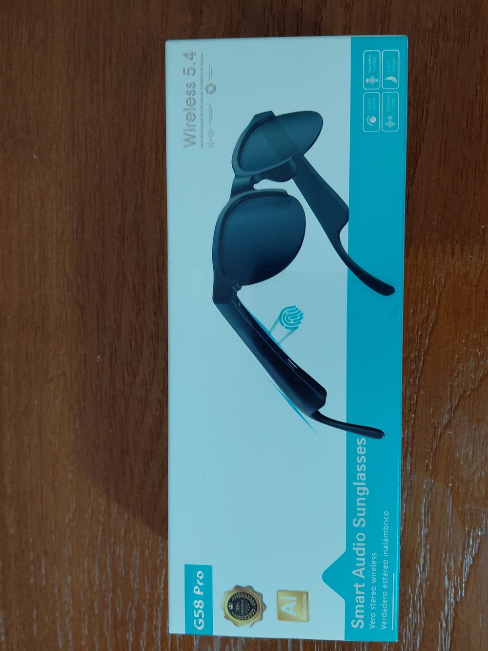 Smart Glasses GS8 Pro Wireless 5.4 Smart Audio Sunglasses - Black - Picture 1 of 4